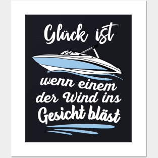 Motorboot Glück Bootseigner Geschenke Posters and Art